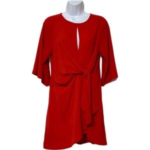 Sensemill Red Front Tied Detail dress size medium